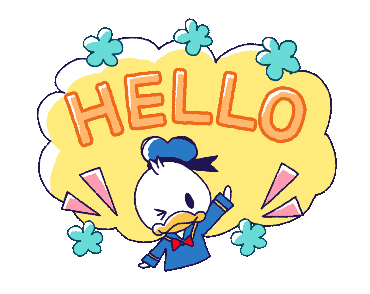LINE Official Stickers - Mickey and Friends Large Letters Example with GIF Animation.gif