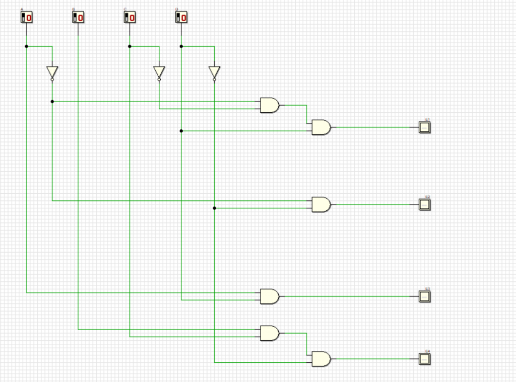 Circuit using K-map simplified Boolean expression.PNG