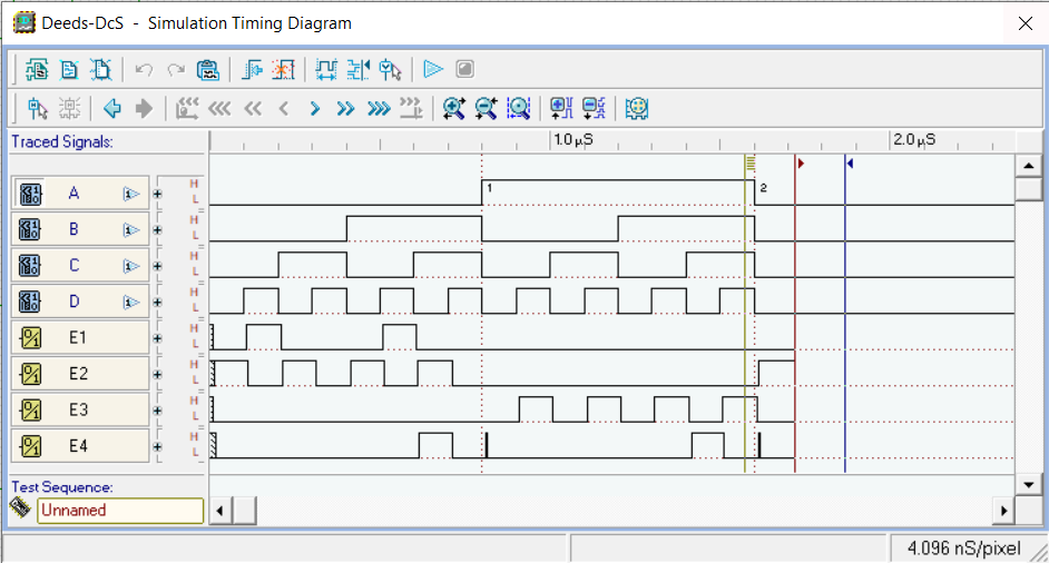 Circuit using NAND gates only timing diagram.PNG