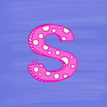 S was a challenging letter for me. I spent a lot more time than the other alphabet doodle. But I am quite satisfied with the result.