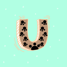 At first I thought the letter "U" will be easy to draw but it turns out to be quite hard especially when adding the shadows. This is one of my favorite doodle I have done so far