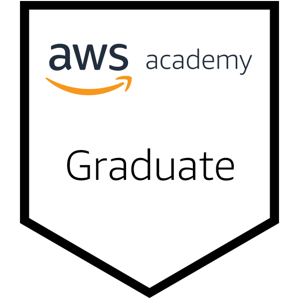 This badge can be obtained by completing the courses in AWS Academy